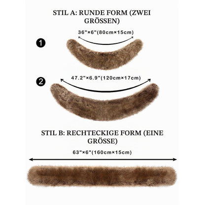 Damen Kunstfellkragen mit Clips 160cm