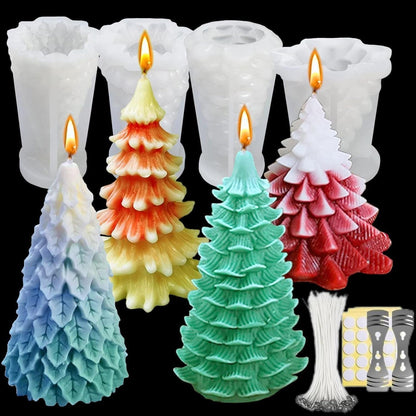 Kerzen Set Weihnachten – Silikonformen für DIY Aromatherapie