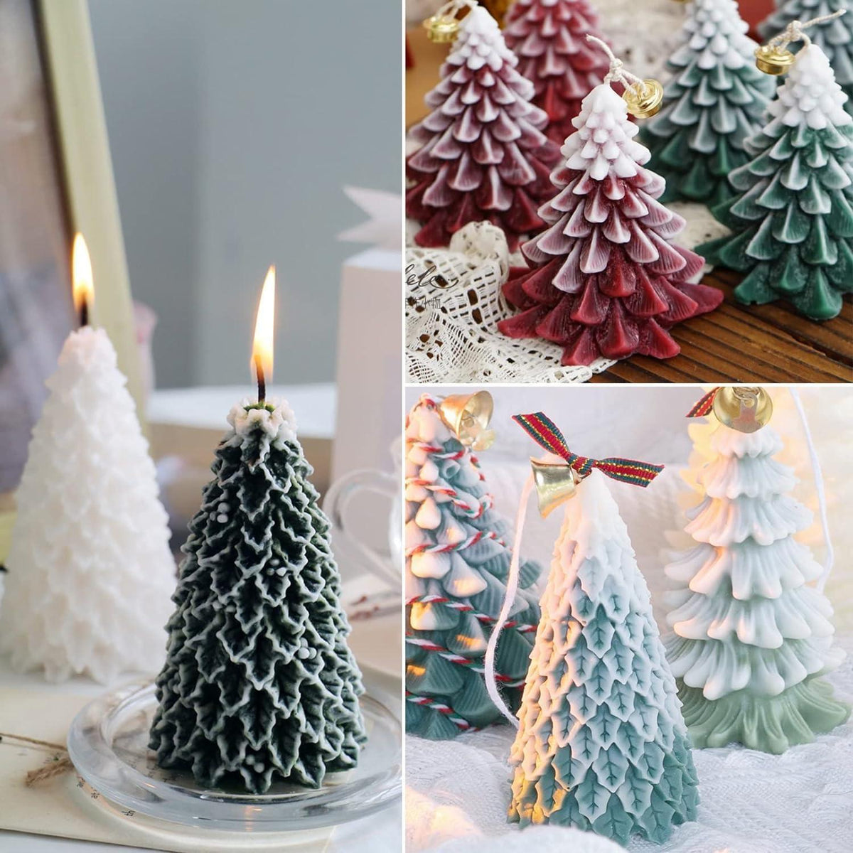 Kerzen Set Weihnachten – Silikonformen für DIY Aromatherapie