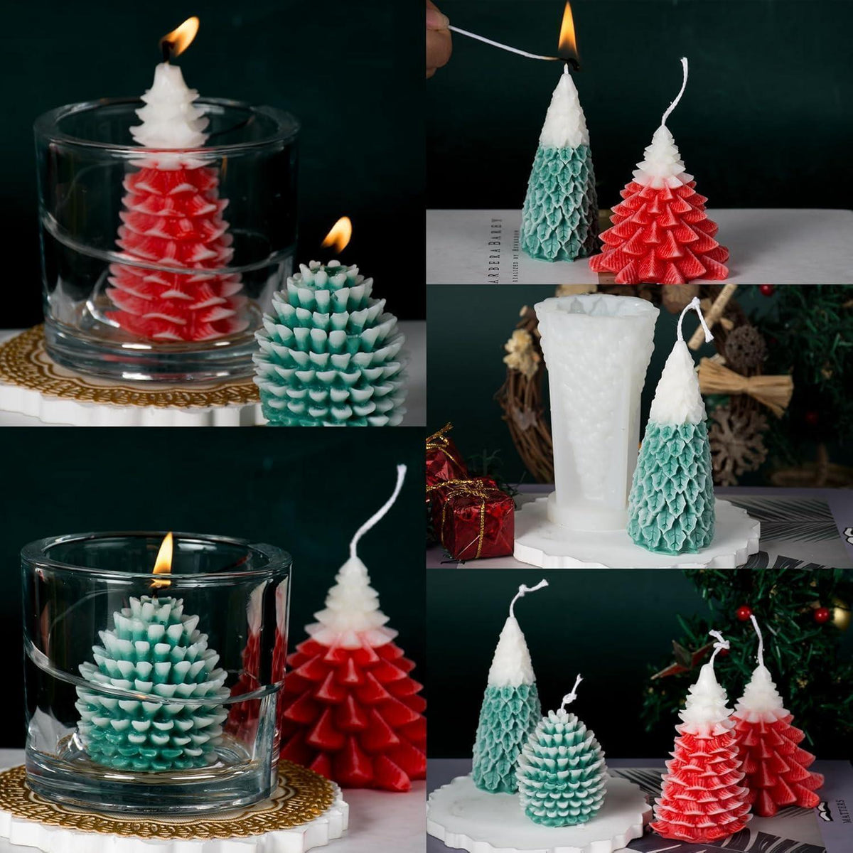 Kerzen Set Weihnachten – Silikonformen für DIY Aromatherapie