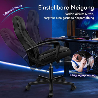 Ergonomischer Gaming-Schreibtischstuhl, höhenverstellbar, 150 kg belastbar