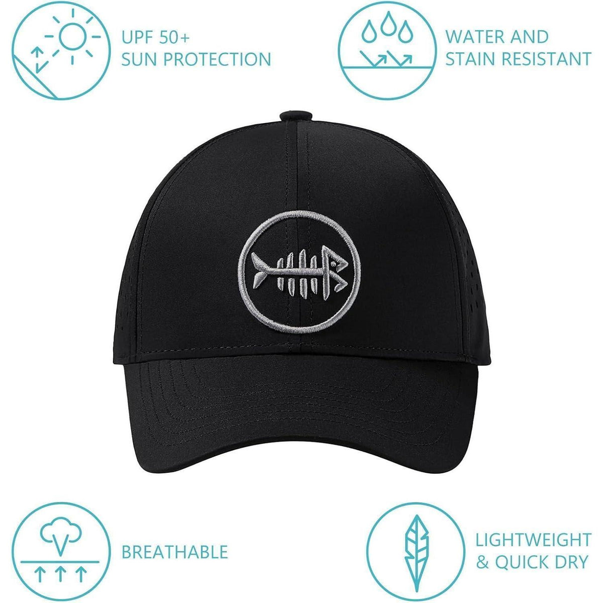 Baseball Cap UPF50+ Schnell Trocknend Wasserdicht – Big Head & Regular