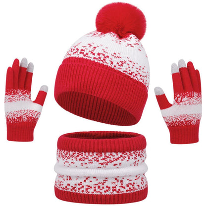 Damen Winterset: Beanie, Schal & Handschuhe mit Touchscreen