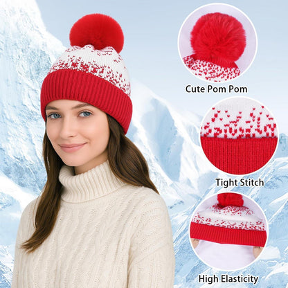 Damen Winterset: Beanie, Schal & Handschuhe mit Touchscreen