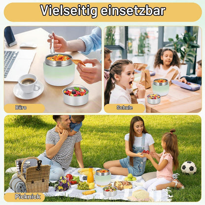 Edelstahl Thermobehälter 1,2L Gelb für Essen
