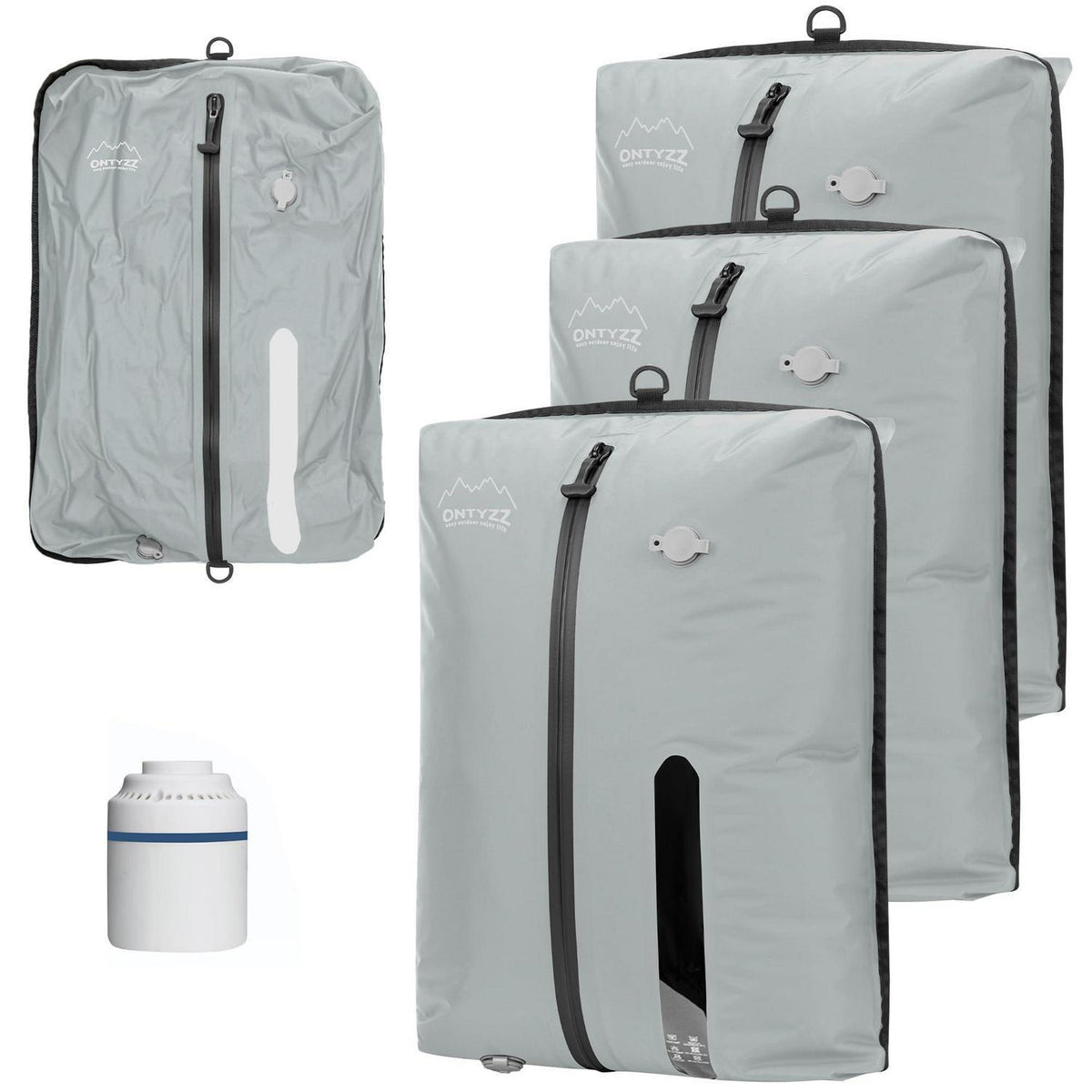 Wiederverwendbare Vakuumbeutel Kleidung – Set mit Pumpe & Reise-Organizer