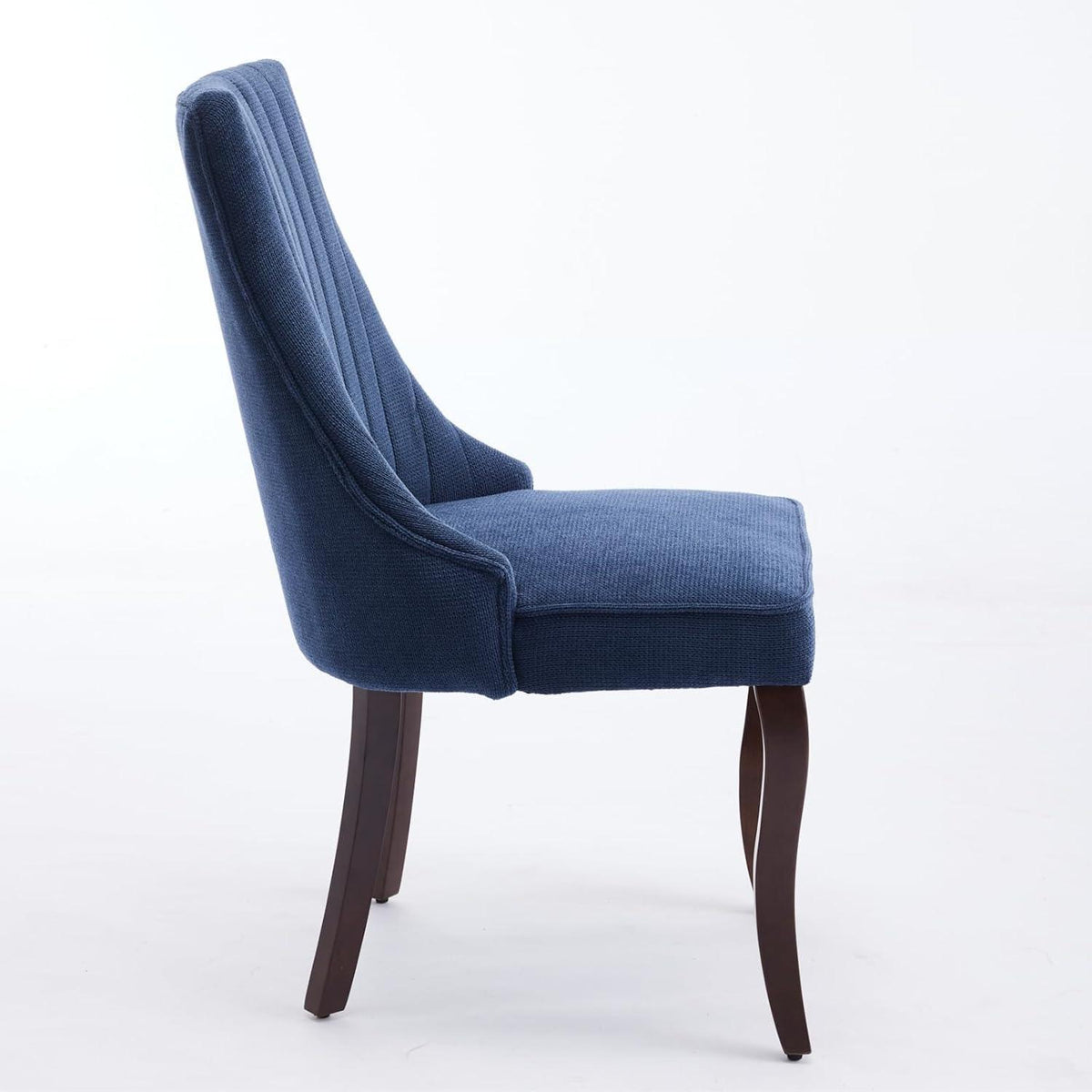 Esszimmerstühle 2er Set Blau – Bequemer Chenille-Stoff & Massivholz