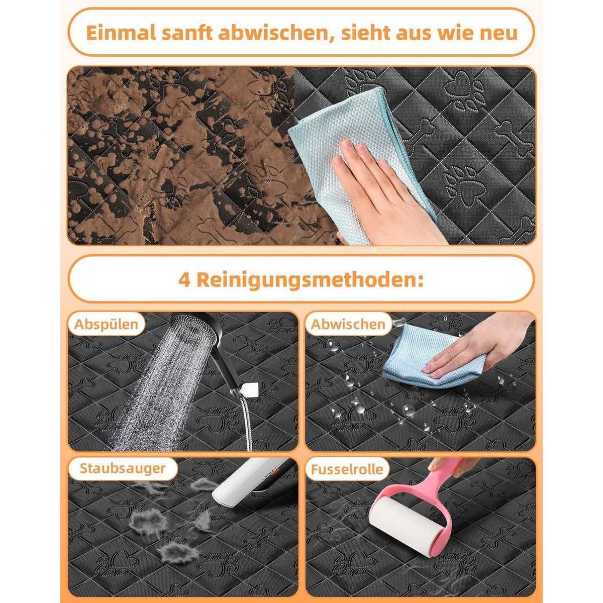 Hundedecke Auto Rückbank Wasserdicht & Kratzfest – Universalgröße
