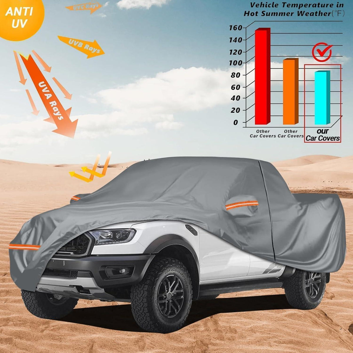 Wasserdichte Autoabdeckung für Pick-Up – Ford, Toyota, Nissan, VW