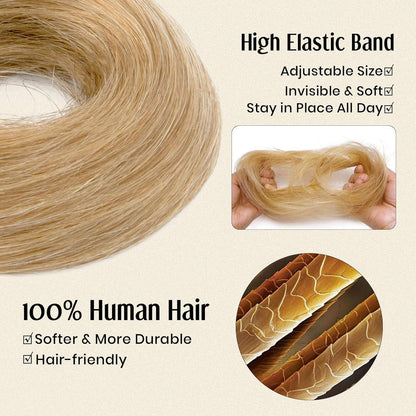 Echthaar Dutt Haarteil Blond 24g – Volumiger Zopf