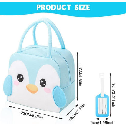 Lunchtasche Kinder Pinguin – Isolierte Kühltasche für Schule & Picknick