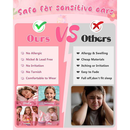 10 Paar Kinder Ohrringe – Hypoallergen & Medizinischer Stecker