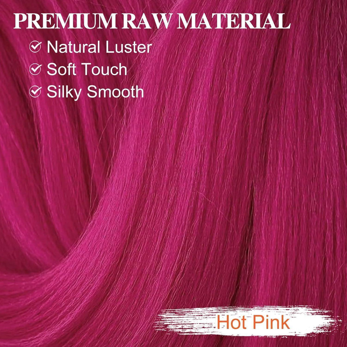 Neonrosa Pre Stretched Braiding Haare – 8er Pack für Cosplay & Party