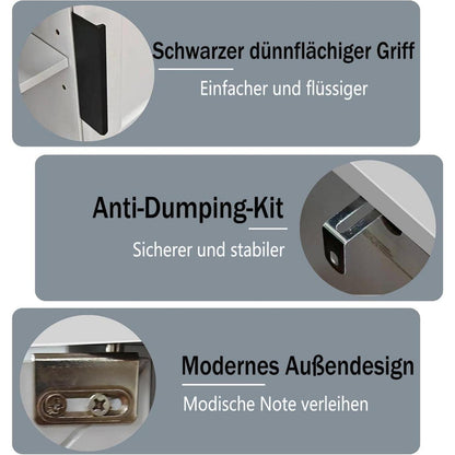 Schmaler Konsolentisch mit Stauraum & 2 Türen – Weiß