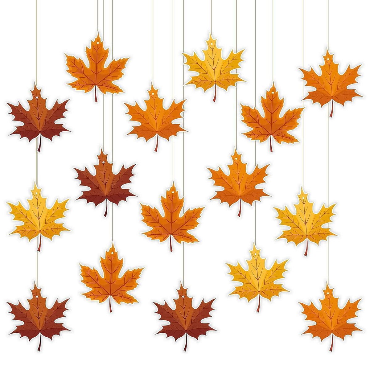Herbstdeko Ahornblatt – 16er Set Fensterbilder für Thanksgiving