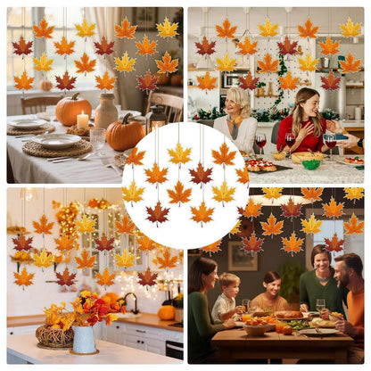 Herbstdeko Ahornblatt – 16er Set Fensterbilder für Thanksgiving