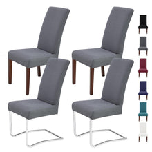 Stuhlhussen 4er Set – Grau, Stretch & Waschbar