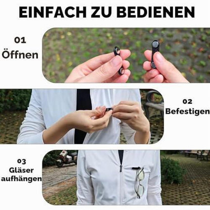 Magnetischer Brillenhalter (2er-Set) – Sicherer Clip für Brille & Co.