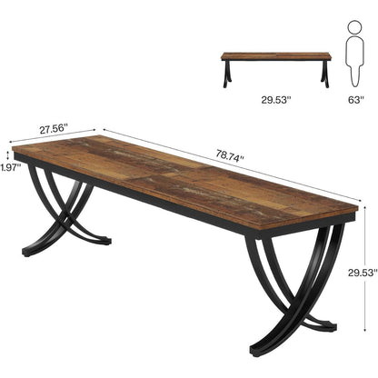 Großer Schreibtisch 200x70cm – Home Office & Büro Tisch Braun