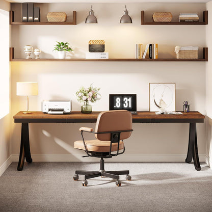 Großer Schreibtisch 200x70cm – Home Office & Büro Tisch Braun