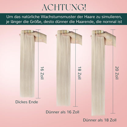 Blond Echthaar Clip-in Extensions – Remy Menschenhaar #1000