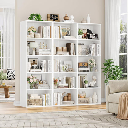 5-Fächers Bücherregal weiß – Modernes Standregal 159cm