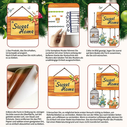 2x Fensterbilder Weihnachten – Goldene Baum Deko Aufkleber