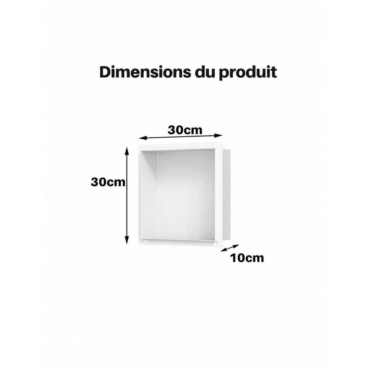 Edelstahl Duschnische 30x30cm – Wandnische für Bad, Küche & Wohnen