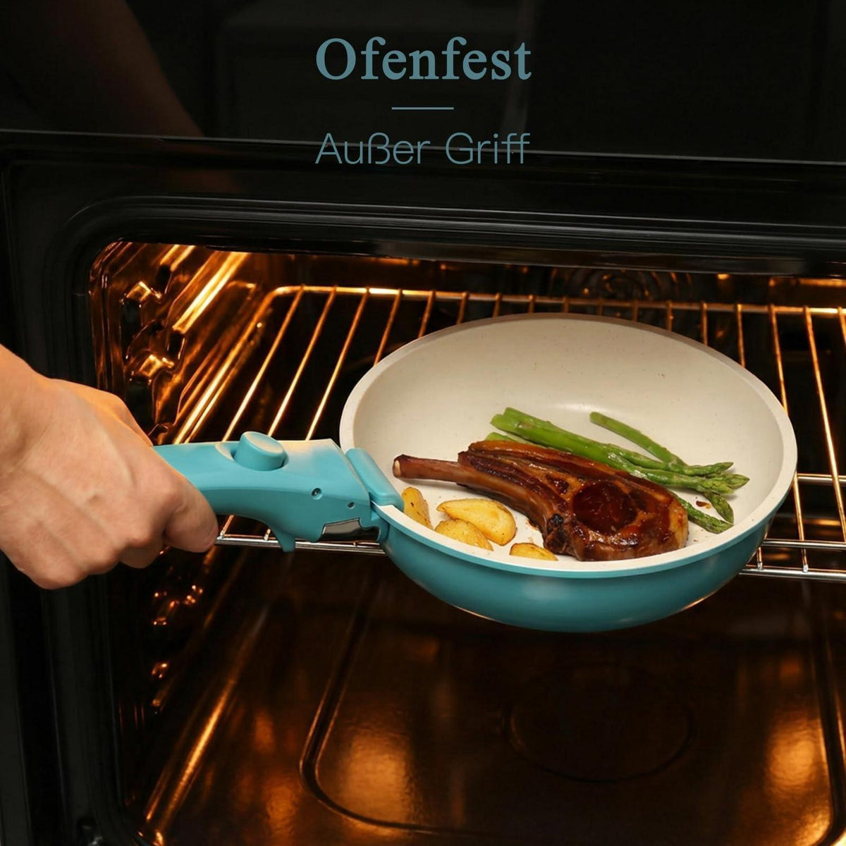11-teiliges Topfset mit abnehmbarem Griff & Induktionsboden