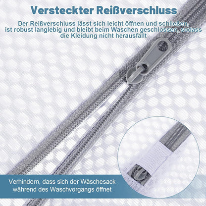 Wäschesäcke Set 3er - Wäschenetz für Waschmaschine SML
