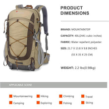 Trekkingrucksack 40L Kaffee - Outdoor Rucksack für Wandern & Reisen