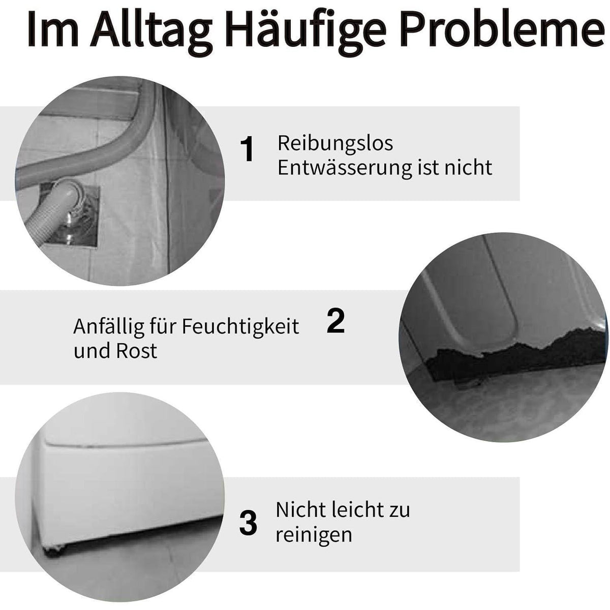 Verstellbarer Kühlschrank-Unterschrank | Höhe 40cm | Grau
