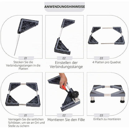 Verstellbarer Kühlschrank-Unterschrank | Höhe 40cm | Grau