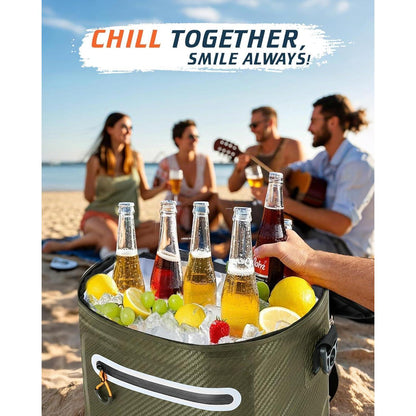 Isolierte Kühltasche 20L – Wasserdicht & Tragbar für Camping