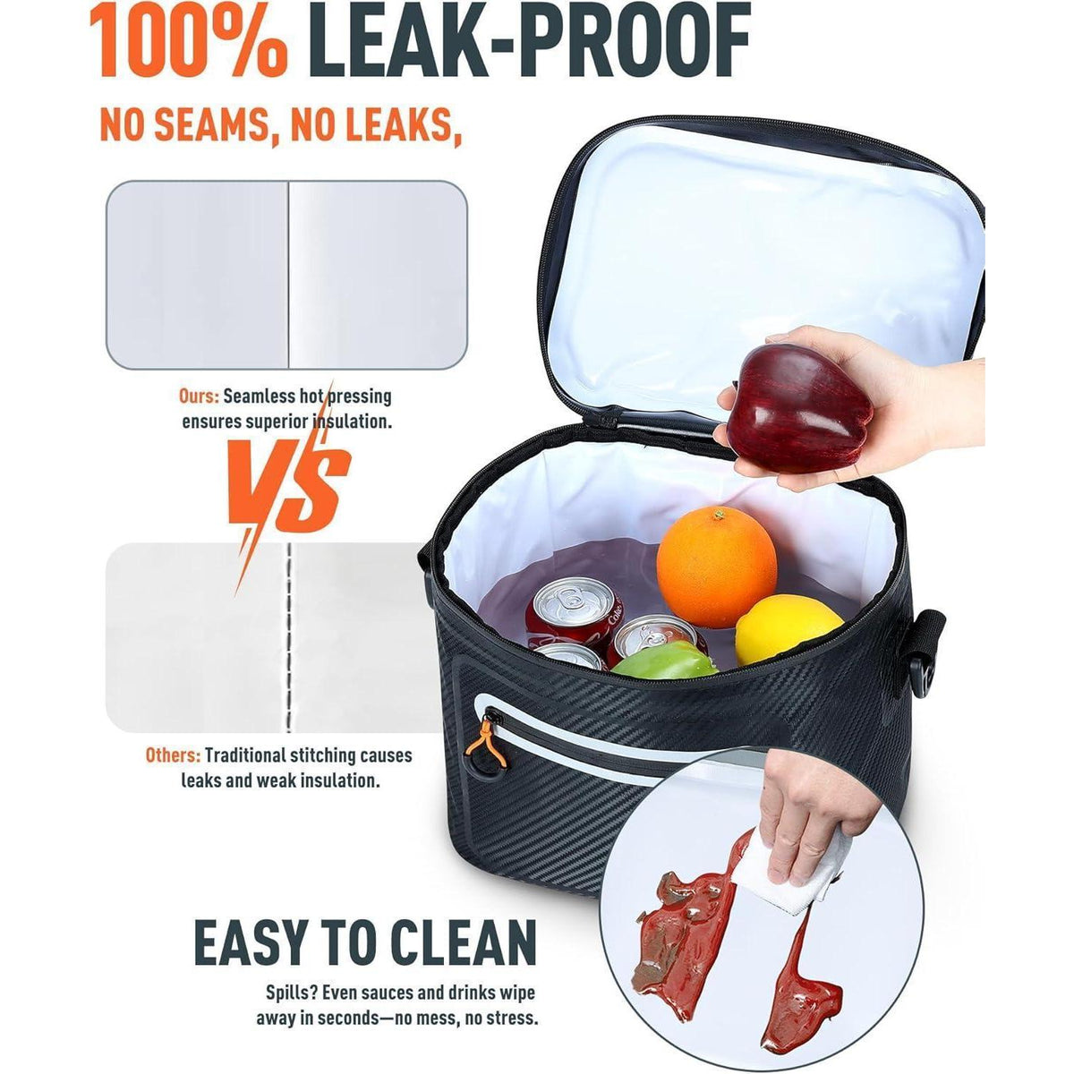 Isolierte Kühltasche 12L – Wasserdicht & Tragbar für Picknick