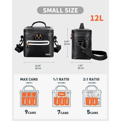 Isolierte Kühltasche 12L – Wasserdicht & Tragbar für Picknick