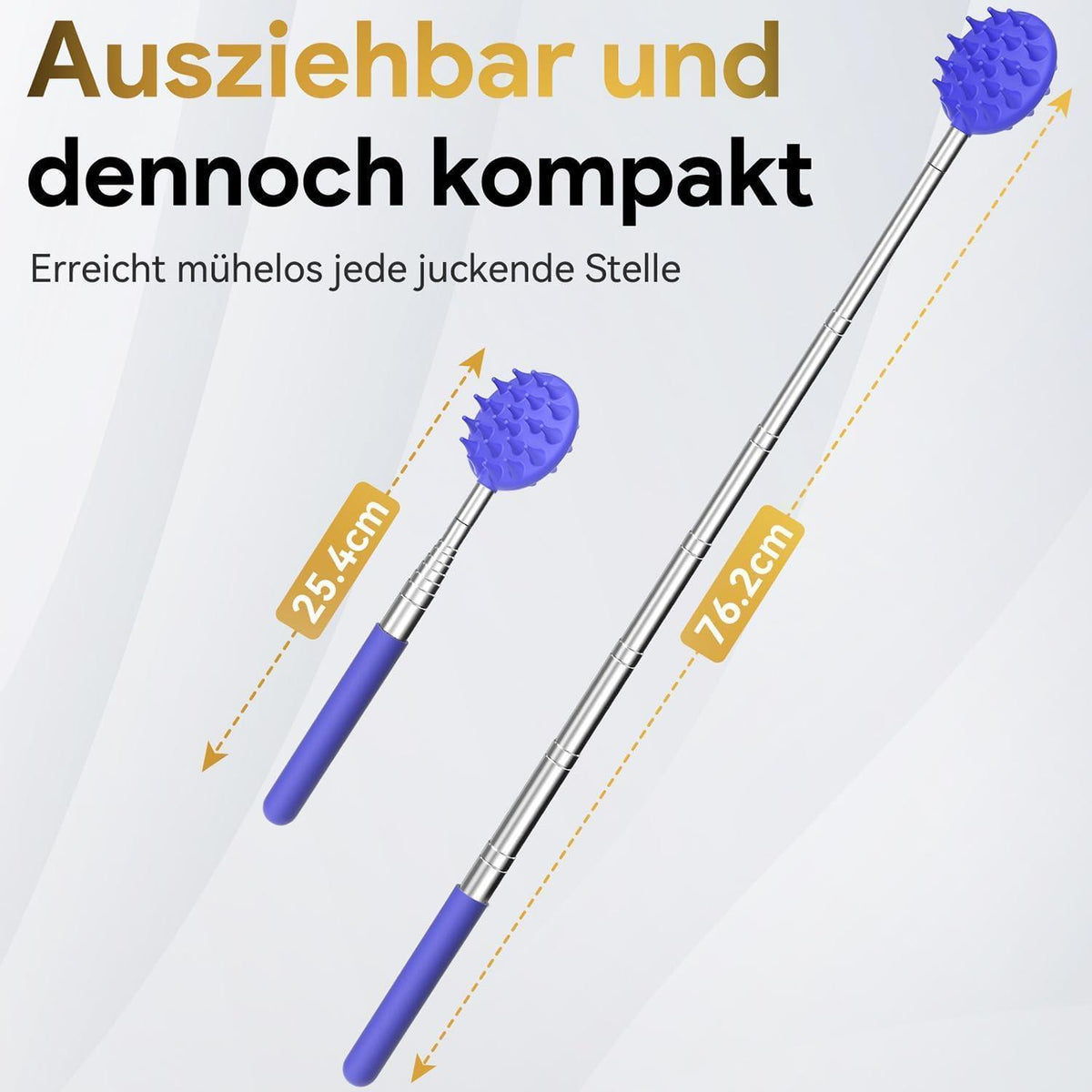 Rückenkratzer Ausziehbar mit 5 Köpfen – Geschenk für Männer & Frauen