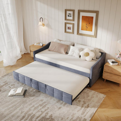 Ausziehbares Schlafsofa 90/180x200cm – Grau