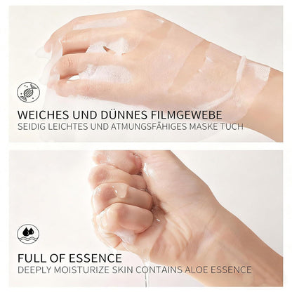 10x Aloe Vera Gesichtsmaske - Korean Skincare Set