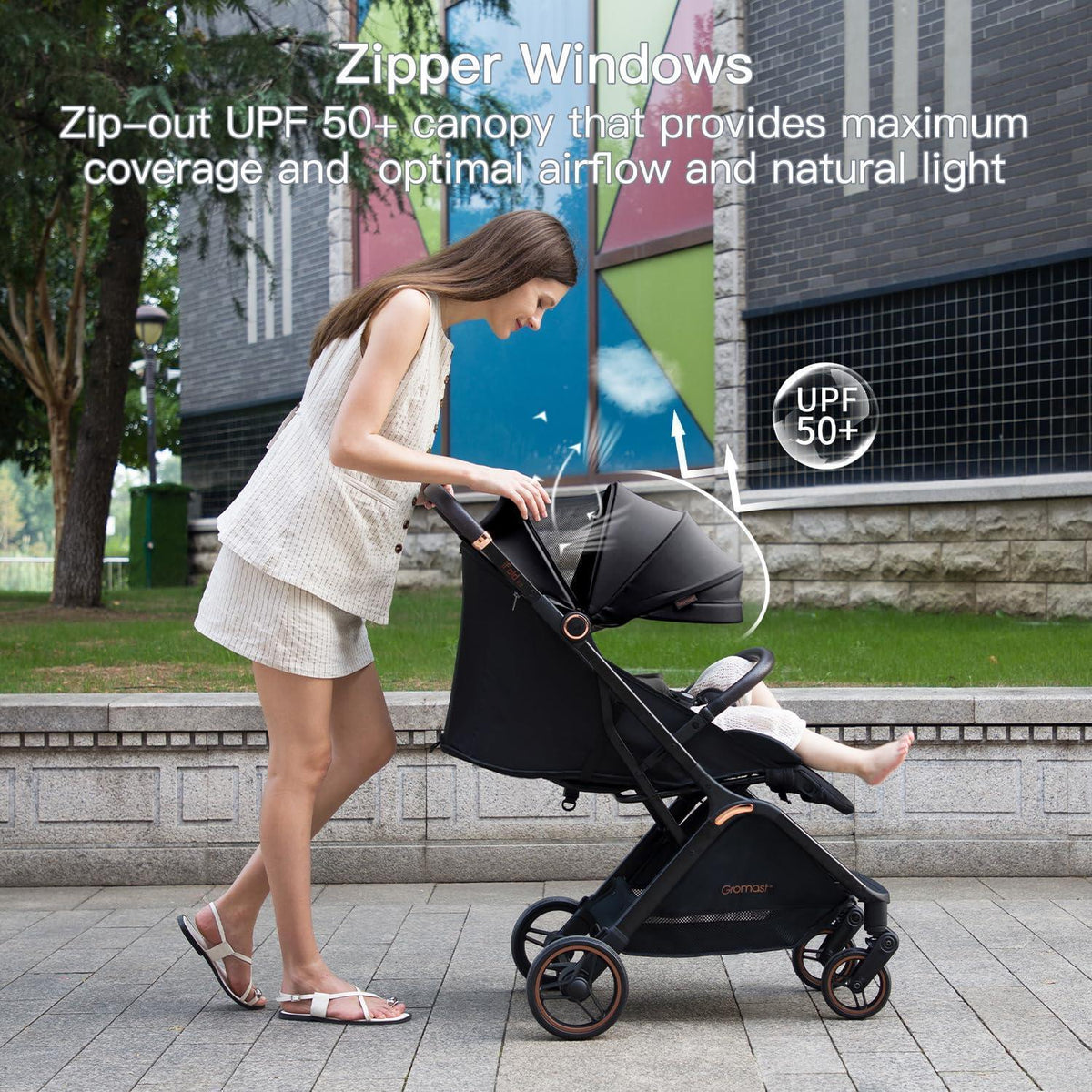 Faltbarer Baby-Kinderwagen – Reisebuggy mit Verstelllehne & UV-Schutz