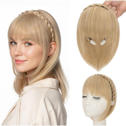 Stirnband mit Pony – Aschblond Mix | Haarverlängerung & Haarteil