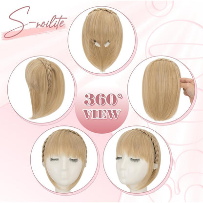 Stirnband mit Pony – Aschblond Mix | Haarverlängerung & Haarteil