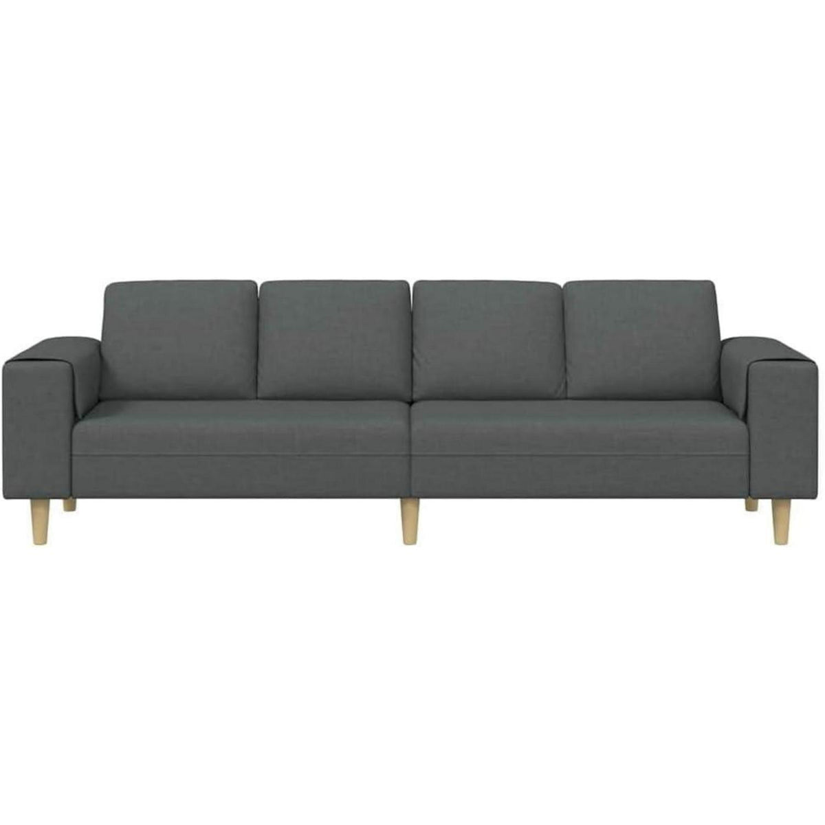 Modernes Cord Polstersofa Dunkelgrau 250cm