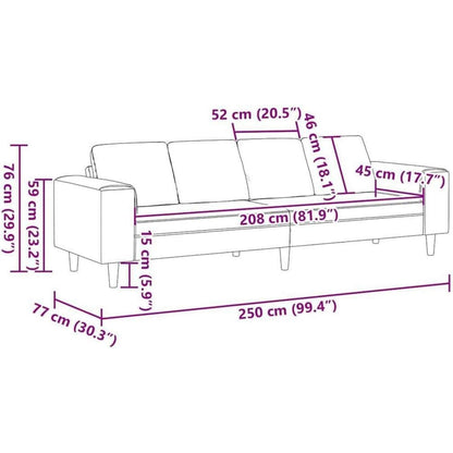 Modernes Schlafsofa 4-Sitzer Schwarz – Schlafcouch Wohnzimmer