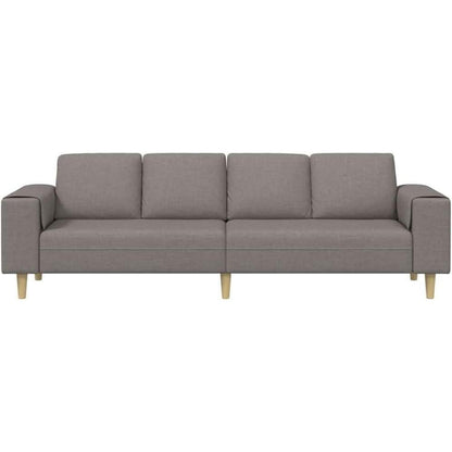 Modernes Schlafsofa 4-Sitzer mit Schlaffunktion – Taupe Stoff