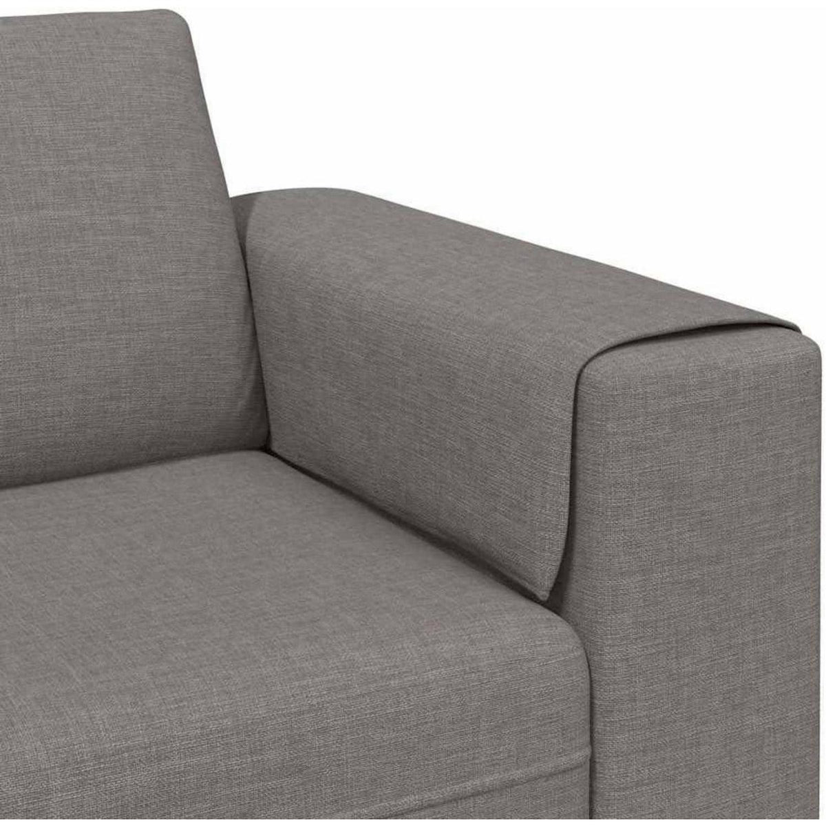 Modernes Schlafsofa 4-Sitzer mit Schlaffunktion – Taupe Stoff