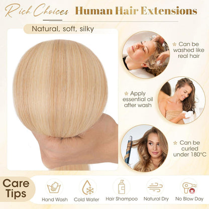 Blond Clip-in Echthaar Extensions 40cm #18/613 Balyage