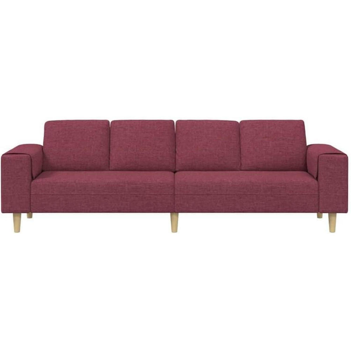 Modernes Cord Polstersofa Weinrot 250x188x76 cm