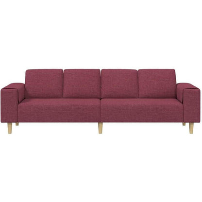 Modernes Cord Polstersofa Weinrot 250x188x76 cm