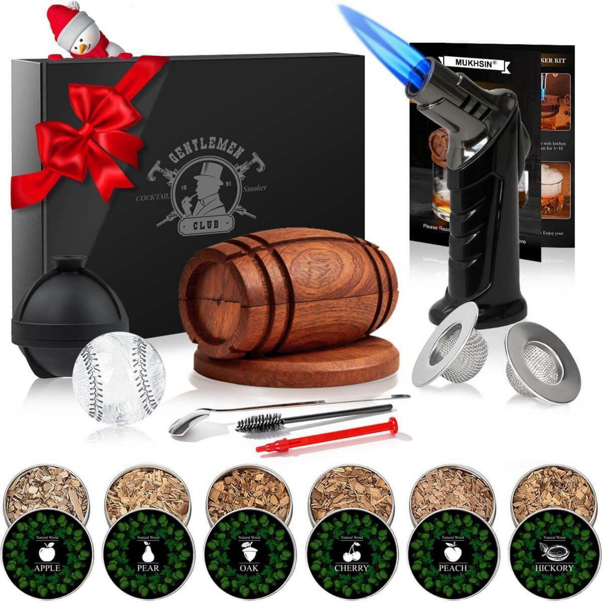 Whisky Räucherset mit Zubehör – Cocktail Geschenk für Männer